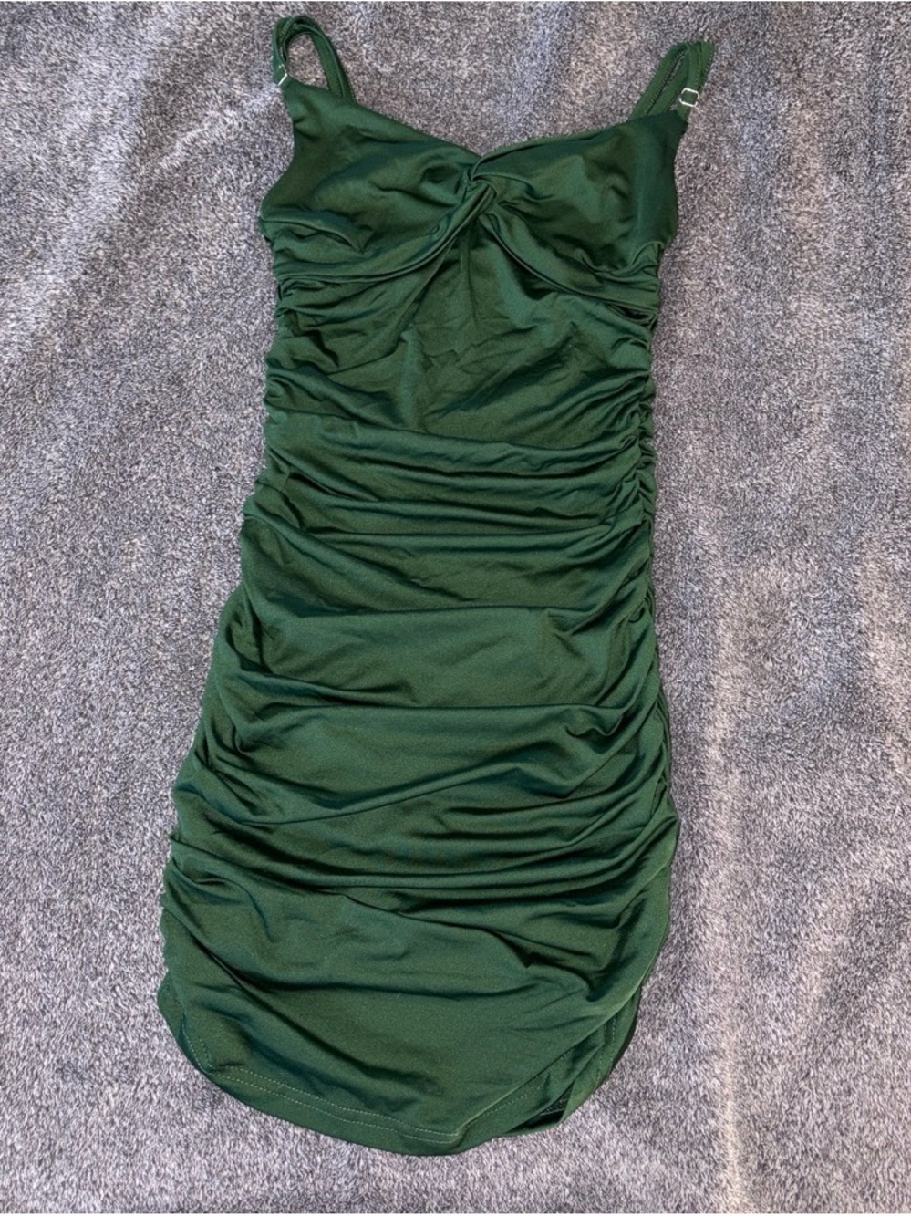Windsor Dark Green Ruched Dress